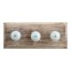 Sky Blue Crackle Ceramic Wooden Hooks